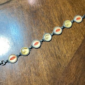 Eyes and lips bracelet